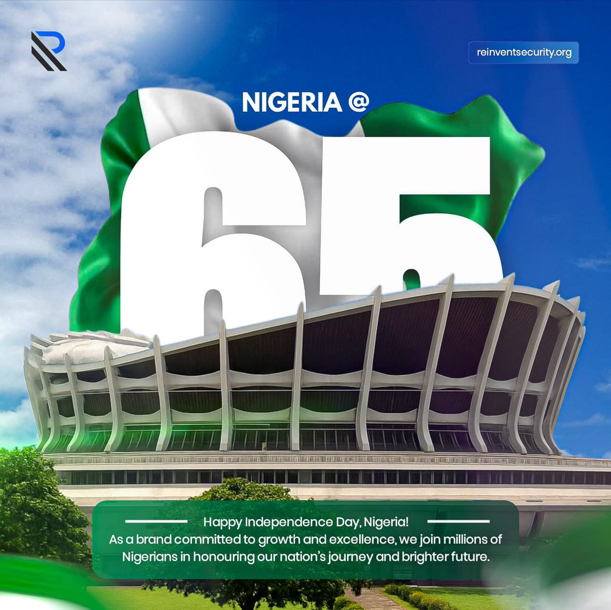 Rein_Security's tweet photo. 65 years of unity, resilience &amp; progress. 

At Reinvent Security, we celebrate Nigeria’s journey &amp; remain committed to building a safer, brighter future.

Happy Independence Day, Nigeria!
#NigeriaAt65 https://t.co/EguxSyxOUp