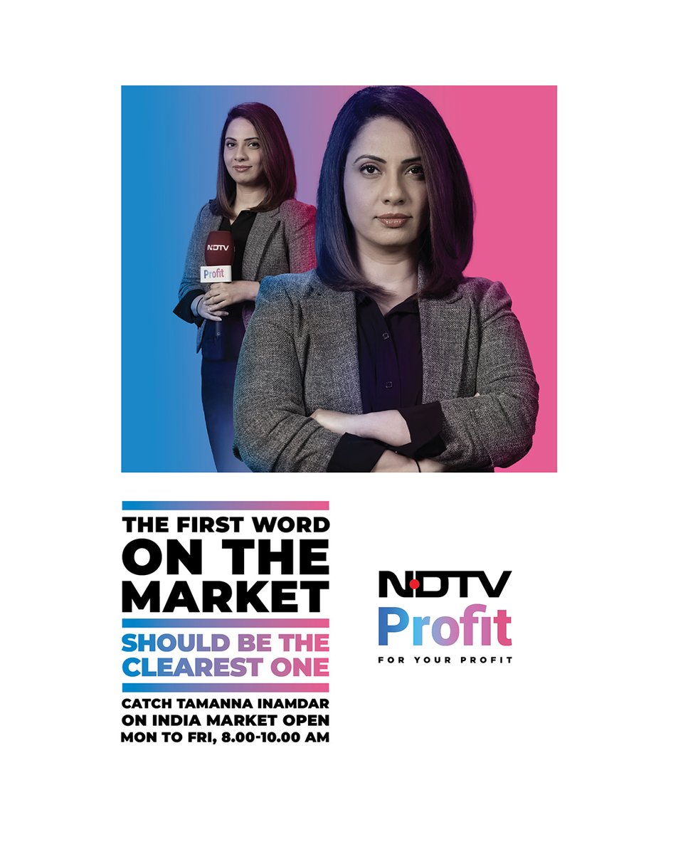 NDTVProfitAlpha's tweet photo. The first word on the market should not be the loudest.

It should be the clearest.

Tamanna Inamdar gives you perspective at the start of the day - so you know what truly matters. 

#ForYourProfit https://t.co/FQbiTXzrFs