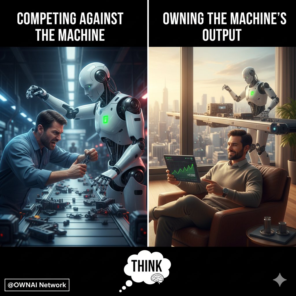 AI replaces labor. Is that a fact? Now, would you rather compete against the machine or OWN the machine's output? <a href="/ownaiNetwork/">OWNAI</a> gives you that choice.
Choose wisely! 🧠🤓
<a href="/KaitoAI/">Kaito AI 🌊</a> 
#ownainetwork