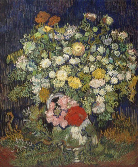 allontanarsio's tweet photo. Vincent van Gogh's vases of flowers https://t.co/ZxhEpqwclO