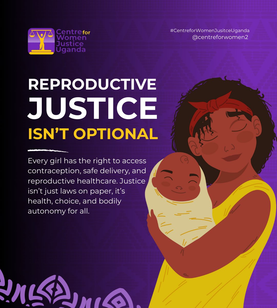 CentreforWomen2's tweet image. As we start October, we remind you that #ReproductiveJustice isn&apos;t optional. ✊🏿

#CentreforWomenJusticeUganda
