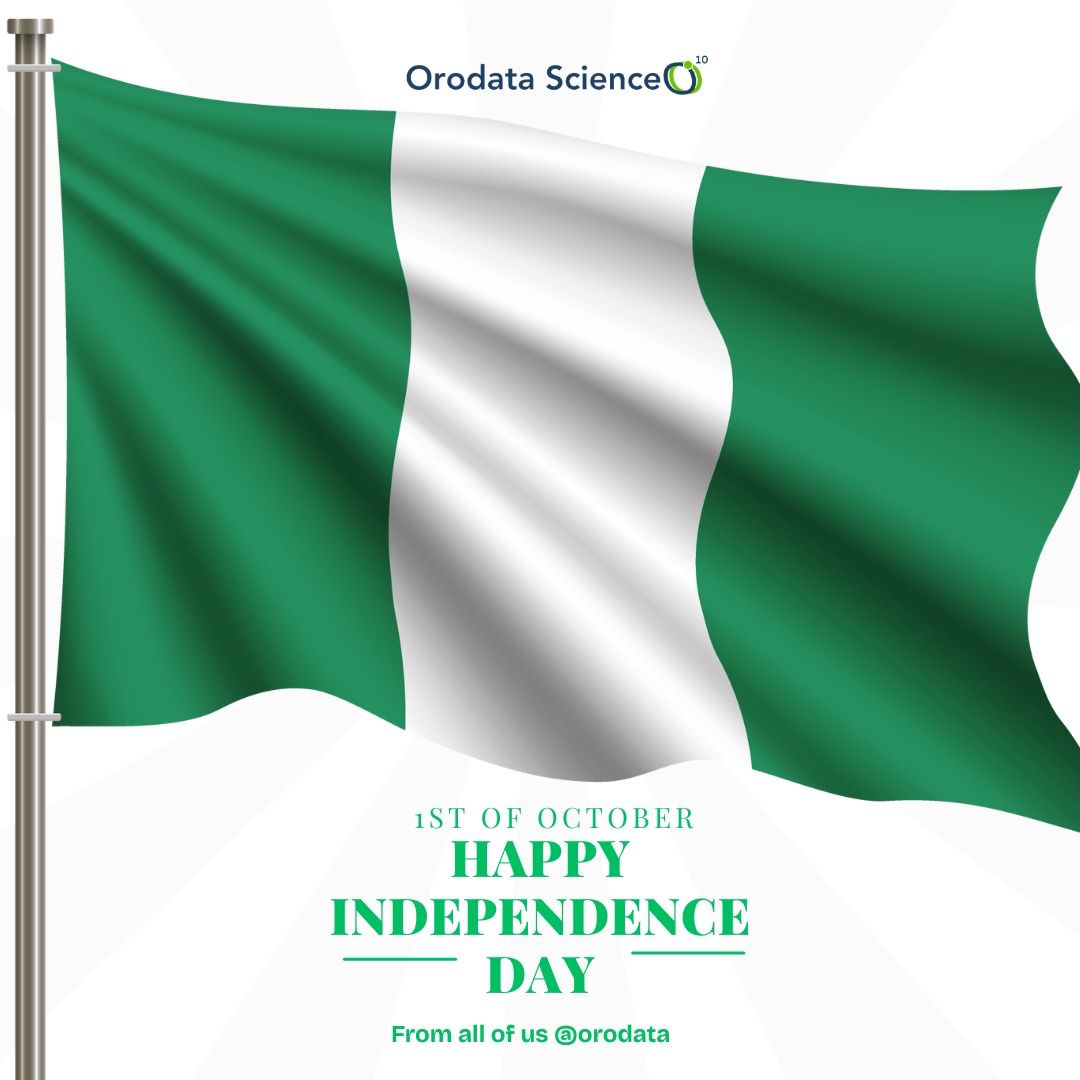 Orodata's tweet photo. Happy Independence Day, Nigeria!
Today, we honor our history, celebrate our resilience, and look forward with hope for a greater tomorrow.
From all of us at Orodata Science, Happy 65th Independence Day!
#NigeriaAt65
#IndependenceDay
#Orodata https://t.co/h5hZzNViwG