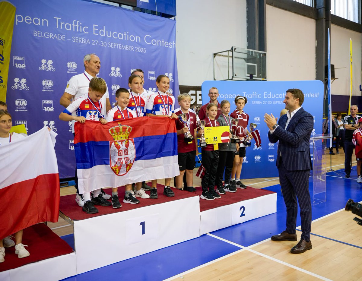 FIARegionI's tweet photo. 🏆 AMSS is the winner of the 38th European Traffic Education Contest! 
The team from LAMB came in second place and the team from ACCR won third place. 
 
🎉Congratulations to the young winners and to all the finalists who competed in this year’s edition!

#ETEC2025 #RoadSafety https://t.co/hkSJDklf22