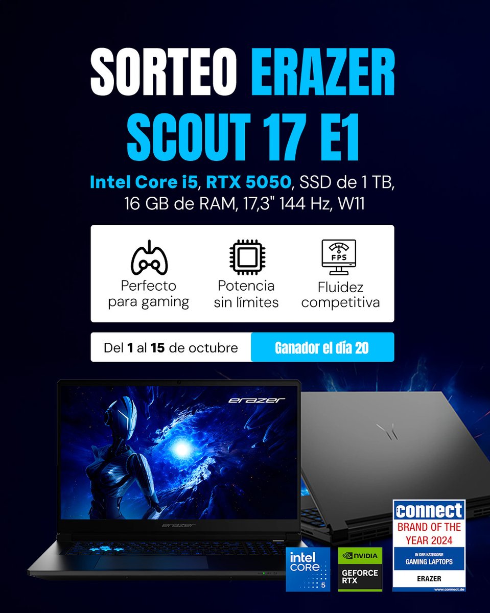 COOLMODcom's tweet image. 🎉💻 𝗦𝗢𝗥𝗧𝗘𝗢 𝗠𝗘𝗗𝗜𝗢𝗡 𝗘𝗦𝗣𝗘𝗖𝗧𝗔𝗖𝗨𝗟𝗔𝗥 💻🎉

🧡,🔁y síguenos
📢 ¿Qué harías primero con el portátil? Cuéntalo y etiqueta a ese amigo que diría "yo también quiero"..
📝 Rellena el formulario coolmod.com/contenido/sort… (𝐢𝐦𝐩𝐫𝐞𝐬𝐜𝐢𝐧𝐝𝐢𝐛𝐥𝐞)

📅 Fecha límite:…