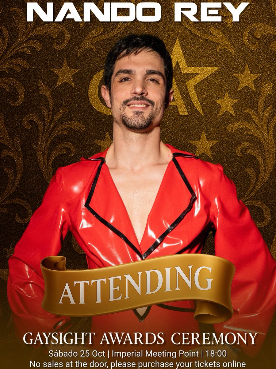 🇬🇧🎉 Great news! <a href="/NandoReyx/">Nando Rey</a> will be at the event! 🔥 Meet your favorite star in person! Get your pass NOW and don’t miss out! 🎟️ billetweb.fr/gaysight-award…✨ #MeetAndGreet #GetYourPass #Event2025 #VIP
🇪🇸 📣 ¡Gran noticia! <a href="/NandoReyx/">Nando Rey</a> estará en el evento! 🔥 Encuentra a tu estrella