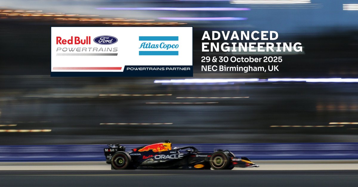 AtlasCopcoUKIRE's tweet image. We’re excited to announce that we’ll be showcasing our partnership with Red Bull Powertrains at this year’s Advanced Engineering.
To learn more, visit us on stand K160.
Register for your free ticket: bit.ly/3IBKvxu
#AEUK25 #AdvancedEngineering #SmartManufacturing