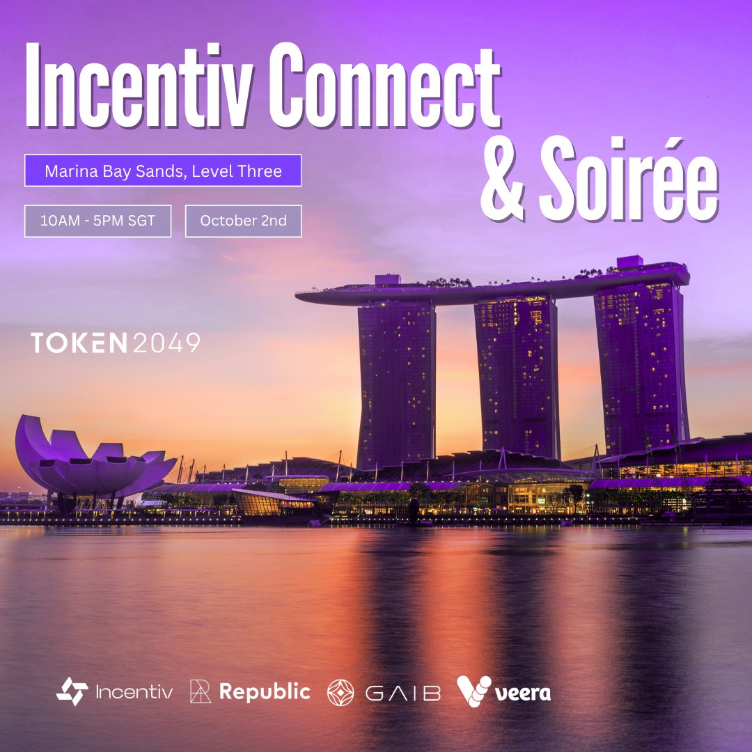 Voyagers, we’re not done yet 👀

Veera is backing Incentiv Connect &amp; Soirée - the official <a href="/token2049/">TOKEN2049</a> event bringing together top builders, investors &amp; innovators.

🗓 Oct 2 | 10AM–5PM SGT
📍 Marina Bay Sands

To meet us and grab exclusive merch, check the details below👇🏻