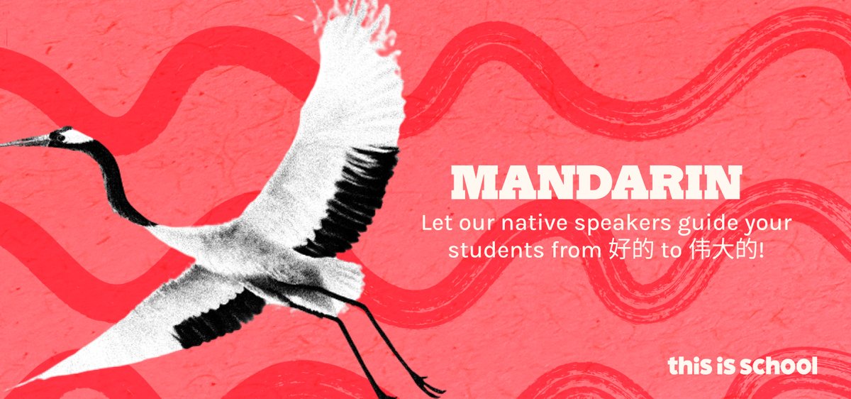 Make way for #Mandarin and let our native speakers guide your students from 好的 to 伟大的 with hundreds of videos and activities to save you time while helping to grow the super-brains of tomorrow's language dynamos 👋🏽💻 zurl.co/EvrVB