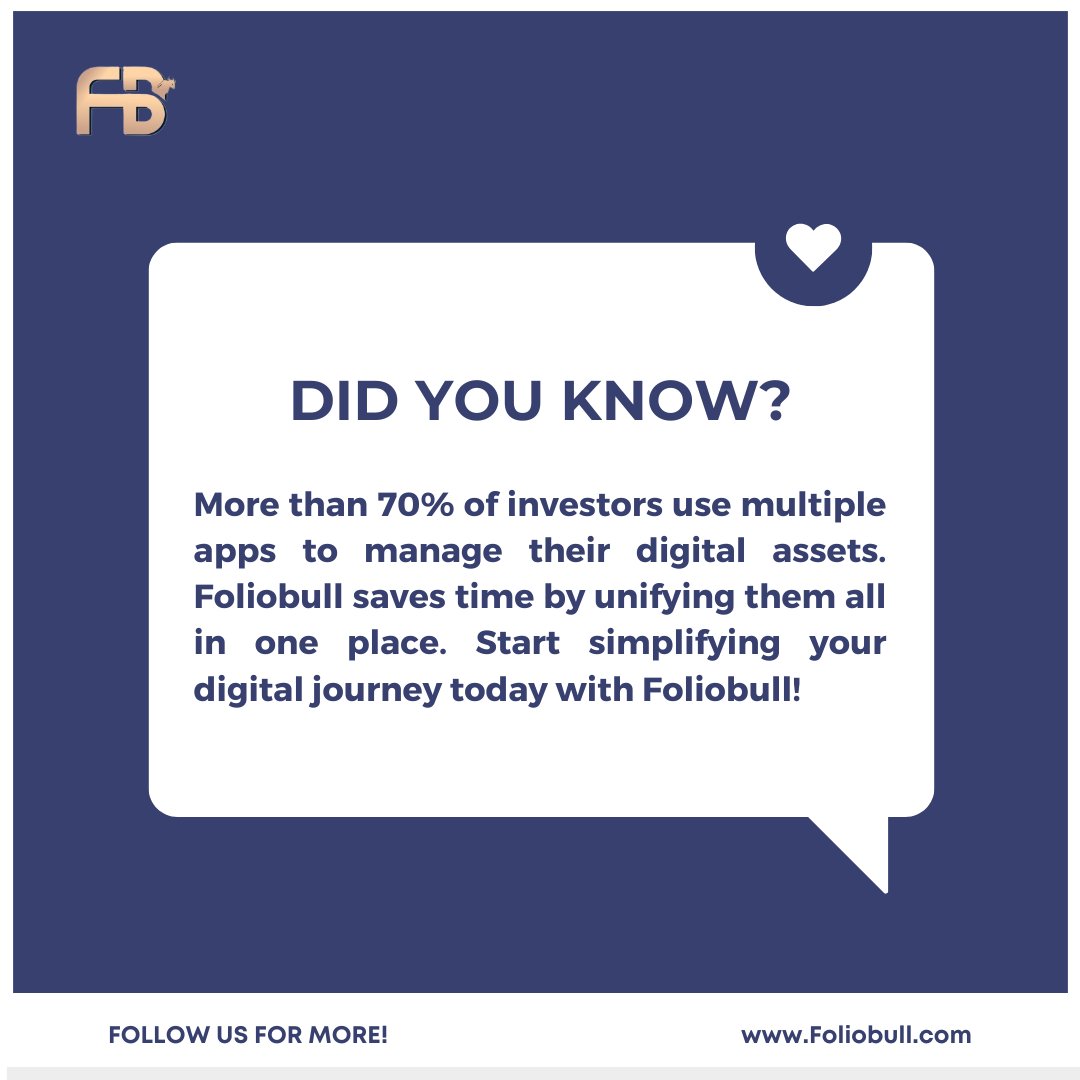 DID YOU KNOW?
.
➡️Visit our site: foliobull.com
➡️Download our App today: lnkd.in/gvT4DaYH
.
#crypto #trading #traders #investment #digitalassets #cryptotrading #cryptotrader #portfolio #innovation #technology #Foliobull