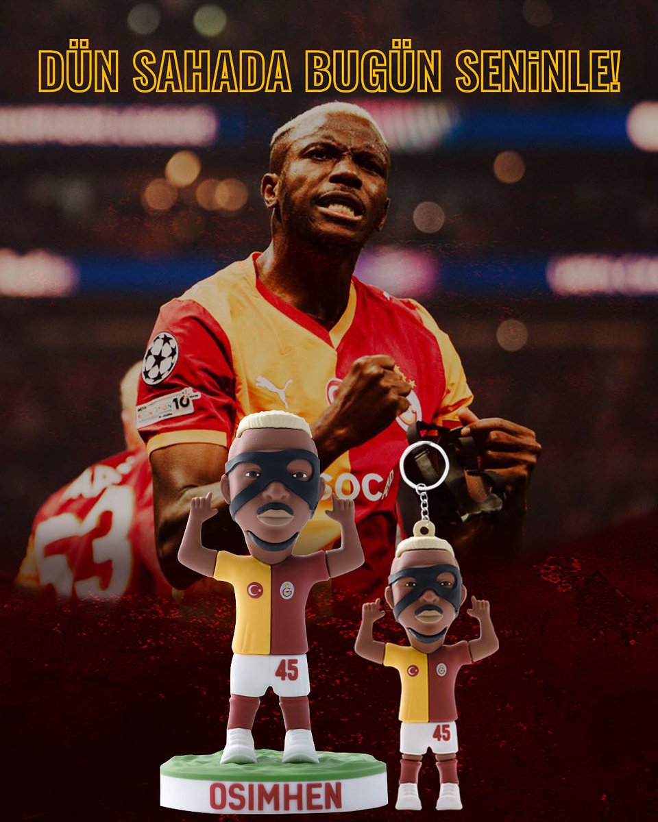 galialegends's tweet photo. Dün sahada tarih yazan Osimhen, bugün koleksiyonunda seninle! 🦁✨

Biblo ve anahtarlıklar 👇🏻

https://t.co/XybZNIFmrt

 #Galatasaray #GaliaLegends #VictorOsimhen https://t.co/OTooc1x5Df