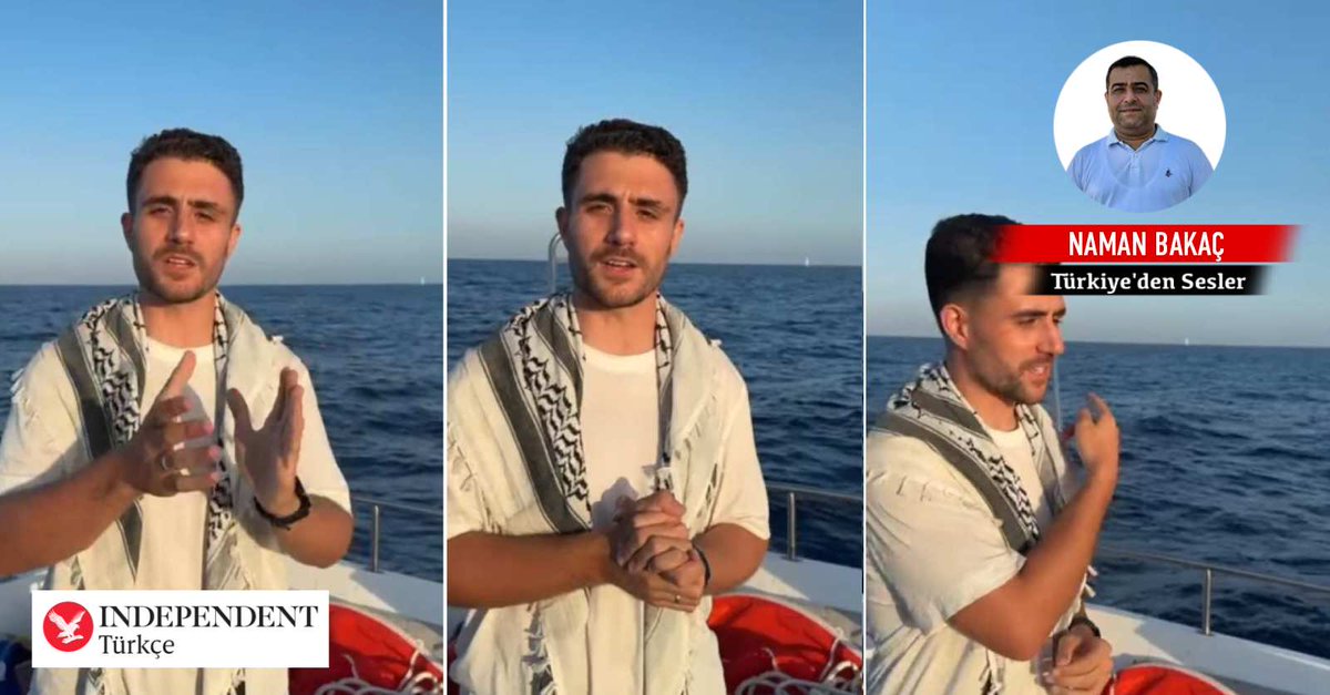 TurkishIndy's tweet photo. Naman Bakaç, Sumud Filosu yolcularından Mustafa Çakmakçı ile konuştu:

🗣️ "İsrail'in soykırımına karşı Gazze ve dünyaya umut, iyilik ve vicdan taşıyoruz"

🗣️ "Beni Sumud filosuyla yolculuğa çıkaran Gazzeli Rim'di"

🗣️ "İsrail'in bizlere bir askeri müdahalede bulunması olası"

🗣️ "İnsanlığın soykırıma karşı seyirci kalmamasını ve hükümetlerin bizi korumasını istiyoruz"

https://t.co/ZrdW6kwX3L