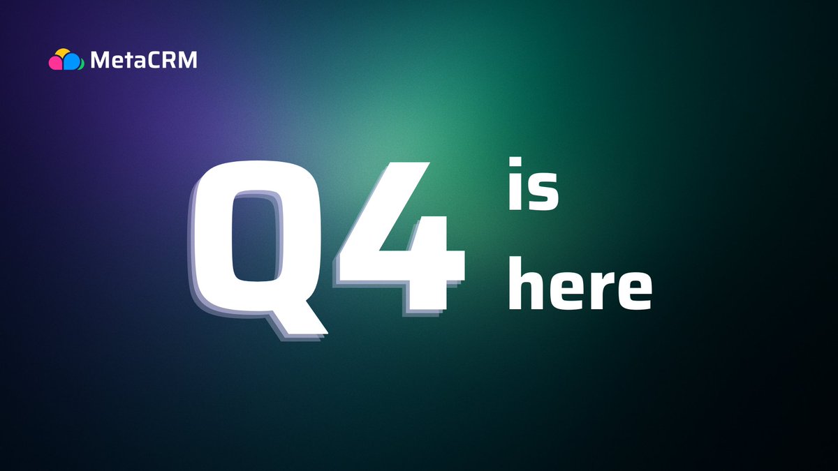 metacrm_inc's tweet image. Hey #Web3, Q4 is here!
If you don’t know your users by now, you’re already behind.
MetaCRM gives you the #onchain insights to finish strong 💪
Let's grow together ⬇️
tinyurl.com/GetStartedNowM…