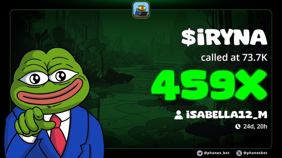 $IRYNA +459X 🪙🪙

Moving to 33M new ATH 

Hunter Posted in t.me/GeNeSiS_Lounge at 70K

2LsescRjhcxoUwEQLpcsd3Gh6AHUyqEHANDakkoSpump

Remember join GENESIS for next alpha: t.me/GenesisChain_C…
