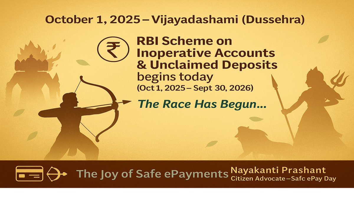 nshantin's tweet image. April11 #RBI #unclaimeddeposits #deposits #banks #SafeePayDay #UPI10thBirthday #Dasara #DasaraFestival #DasaraPooja #Navaratri2025 #Navami
prashantnepayments.blogspot.com/2025/10/octobe…