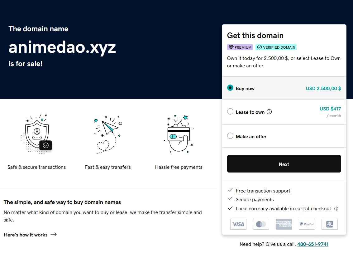 animedao.xyz is for sale     
$3,995  
44 Exact Match