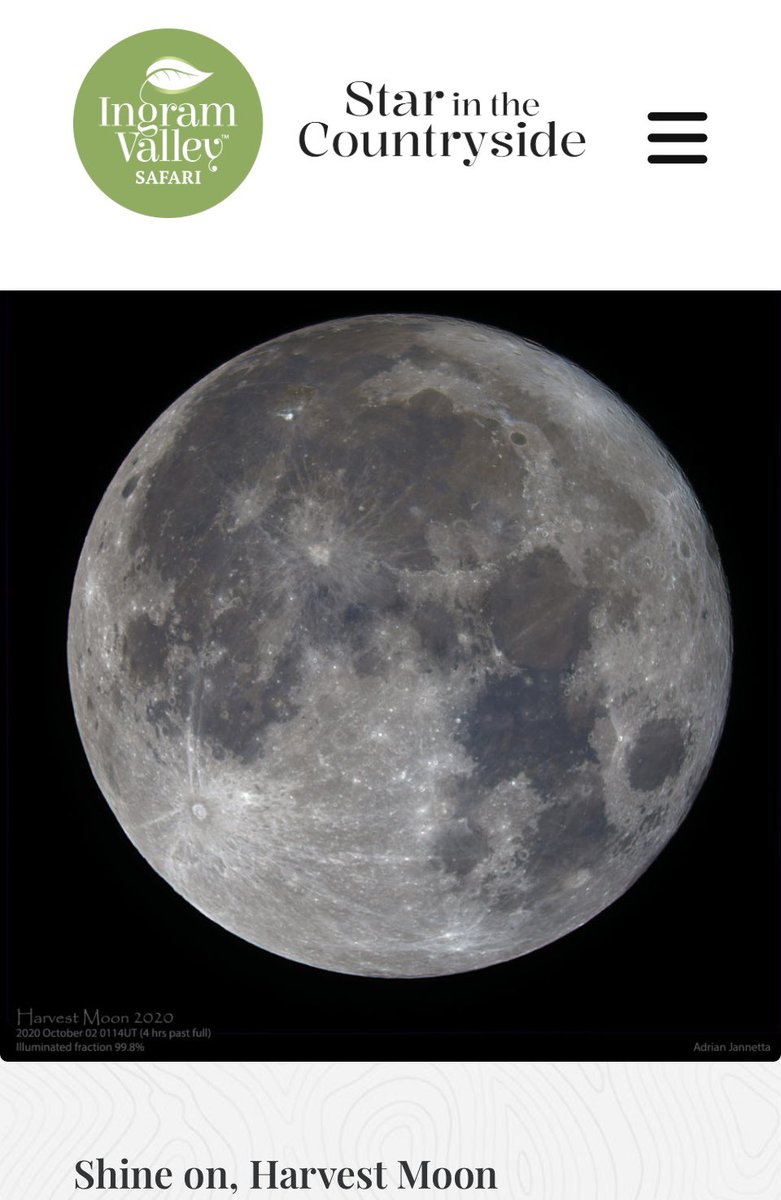 Thank you <a href="/AdrianJannetta/">Dr Adrian Jannetta 🔭🌒🇬🇧🇪🇺</a> for our October blog post: ingramvalleysafaris.co.uk/shine-on-harve…