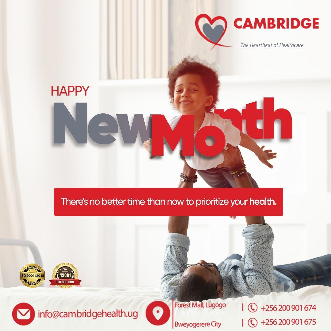 Happy New Month!  
Prioritize your health today with Cambridge Health.  
The Heartbeat of healthcare. 💓 
#NewMonth #HealthFirst #CambridgeHealth