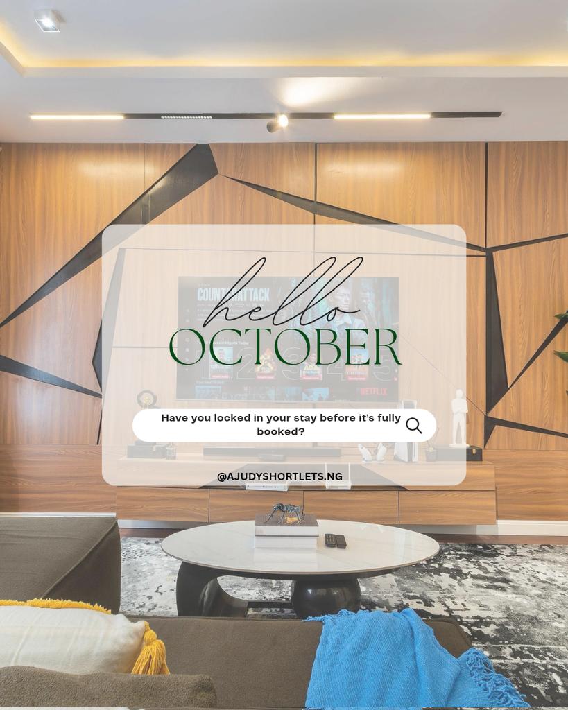 Ajudyadvisor's tweet photo. 💚✨ Happy New Month &amp; Happy Independence Day Nigeria 🇳🇬🍂

May October bring you peace, joy, divine opportunities, and countless blessings 🙏🏽

📲 For bookings, enquiries, or investments:
+234 810 697 0499 | +234 912 922 3572
📧 ajudydreamdwellings@gmail.com

 #HelloOctober https://t.co/RnNkJfauHM