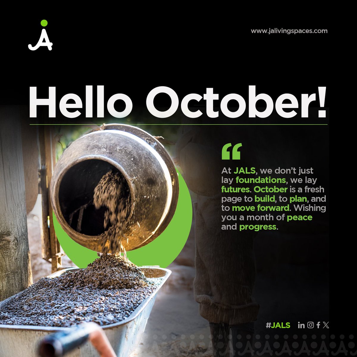 Happy New Month from all of us at JALS☘️

#October 
#HappyNewMonth
#JALS
#SustainabilityNow