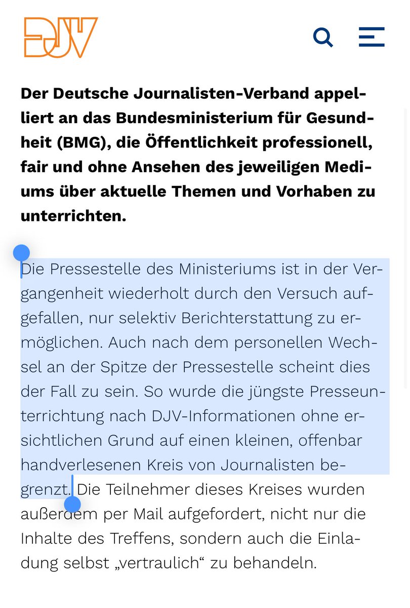janoschdahmen's tweet image. Der Deutsche Journalisten-Verband kritisiert das @BMG_Bund erneut wegen gezielter Geheimhaltung.

Auch nach dem Rauswurf von Spahns Ex-Sprecher wird Pressearbeit selektiv, willkürlich &amp;amp; nach Gefälligkeit gesteuert.

Warken bleibt offenbar weiter Schutzpatronin des System-Spahn.