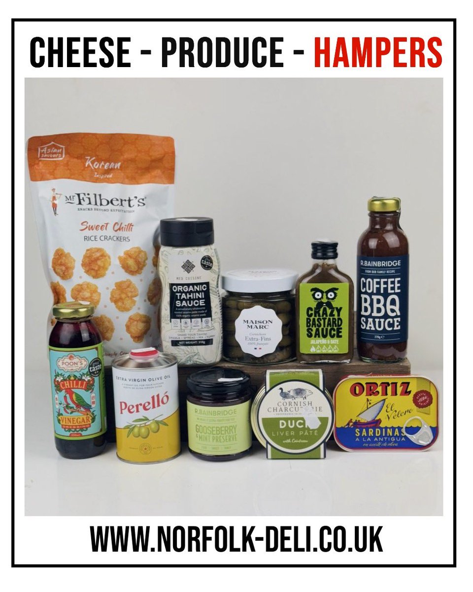 Our new look Gastro Hamper is here Every item is a gastronomical masterpiece, hand-picked for true foodies. This isn’t ordinary gifting – it’s extraordinary flavour, the Norfolk Deli difference. norfolk-deli.co.uk/collections/no…

#NorfolkHampers #FoodieGifts #GastroHamper
