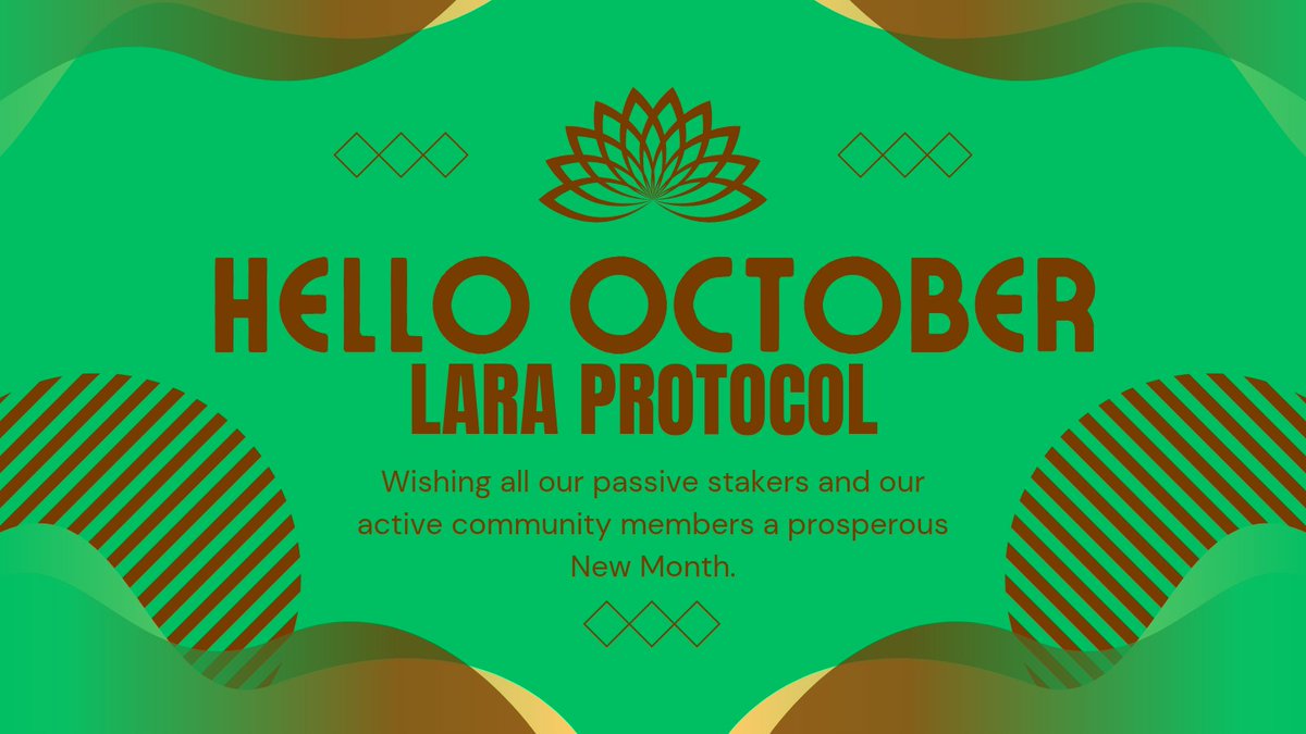 LaraProtocol's tweet image. 🎉 Hello October, Hello Rewards! 🚀

Shoutout to our stakers &amp;amp; community 💙 

Keep staking, let your assets work while you win big this month! 💎