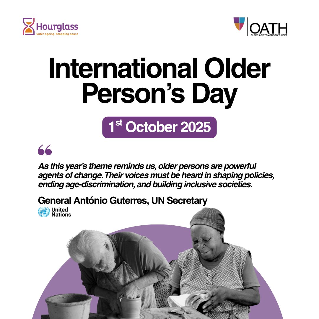 At Hourglass, we believe in a world where older people are seen, heard, and respected. Where their rights are upheld, their well-being is prioritised, and their voices shape the future.