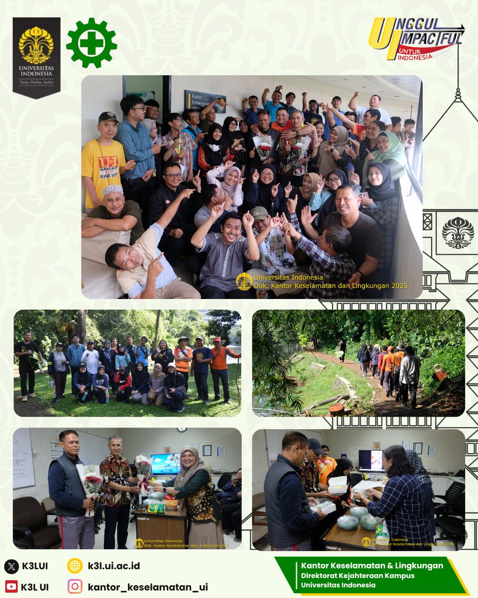 Selamat Purna Tugas kepada Bapak Purwanto, S.Sos. dan Bapak Samsudin.☺️

Terima kasih atas dedikasi, kerja keras, dan pengabdian pada Kantor Keselamatan &amp; Lingkungan, Direktorat Kesejahteraan Kampus dan Universitas Indonesia. Selamat menikmati babak baru kehidupan.💚
#PurnaTugas