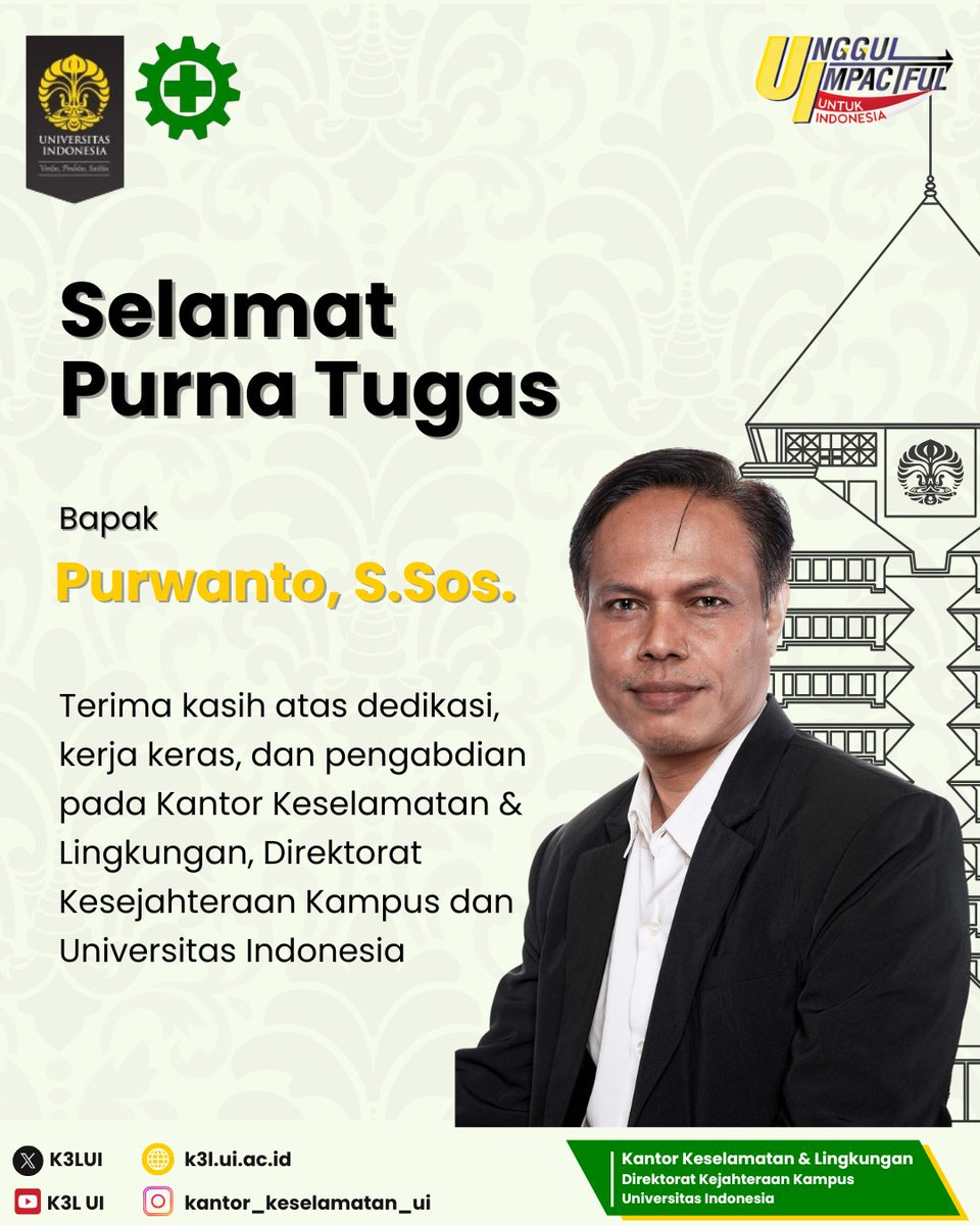 Kantor Keselamatan dan Lingkungan UI tweet media
