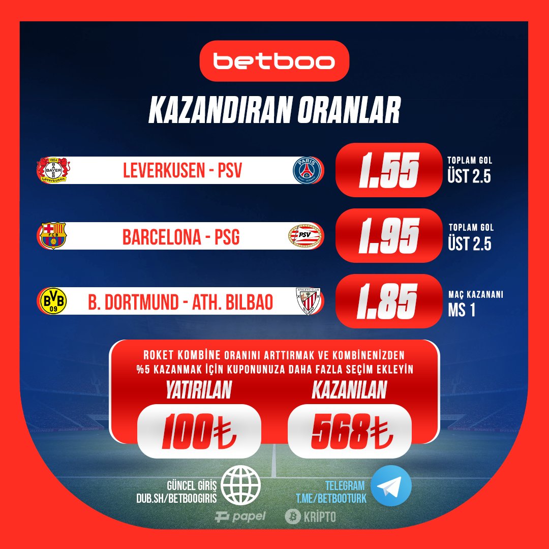 boonedirya's tweet photo. 🔥 Betboo’da KOMBİNE BAHİSLER İLE GÜNÜN KUPONU!🔥  #Betboo #BetbooGüncelGiriş

💰 Kombine bahislerinden elde edeceğin kazanç RoketKombine ile katlanacak! Her gün 3 veya üzeri seçimli kombine bahis yap, %100’e varan oranlarla ekstra nakit fırsatı kazan. RoketKombine ile kazancını göklere çıkart!

📳 Güncel Betboo giriş için 👉 https://t.co/FofSHGO1Uu
