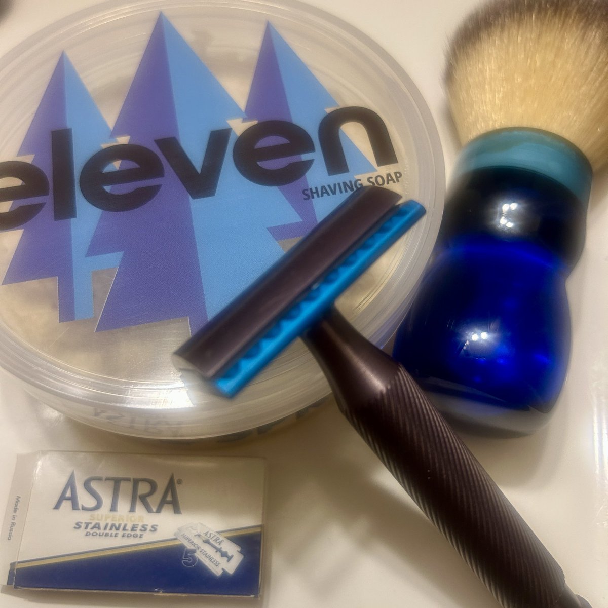 Blissfully Blue Wednesday. 

Blue Spruce, Above The Tie Calypso M, Astra SS.