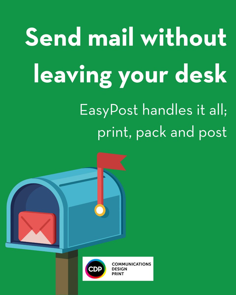 CDPagency's tweet image. With Easypost, sending physical mail is as easy as sending an email.

It’s fast, efficient and perfect for hybrid working teams or bulk letter dispatch.

Discover how Easypost streamlines your outbound mail:
ow.ly/UAFa50WK8Sn

#hybridmail #easypost #digitalprint