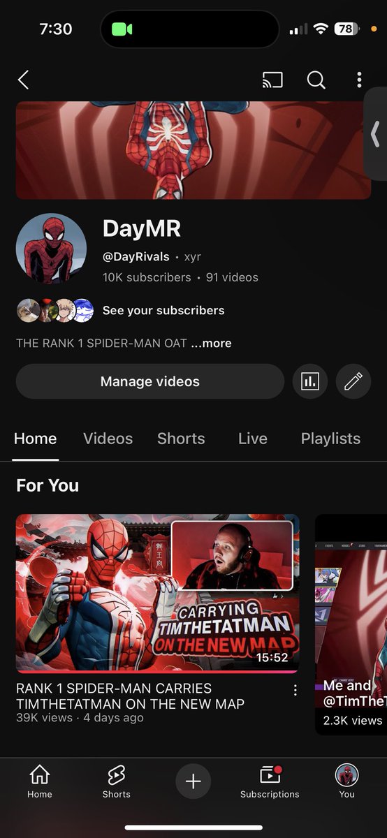 10k on youtube. never did i think id be in this position thank you everyone &lt;3