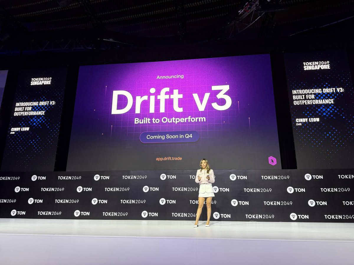 TOKEN2049シンガポールでDrift v3を発表するCindy Leow