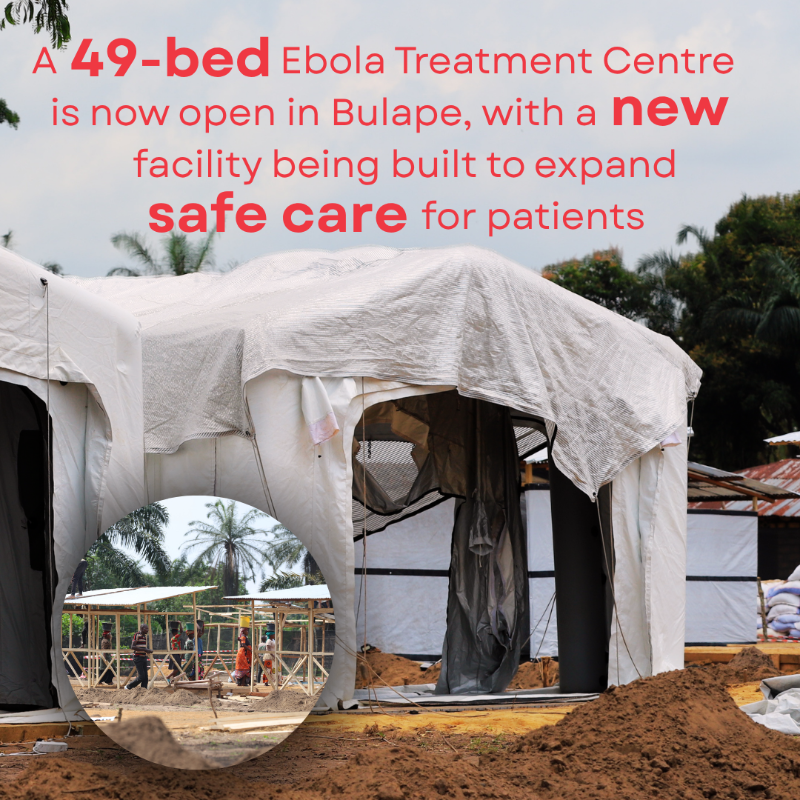 WHO's tweet photo. To step up the fight against the #Ebola outbreak in the #DRC, WHO is supporting the government to:

🔎 Detect cases early &amp; track the spread
🤝 Engage communities
🏥 Deliver safe care
🧪 Expand diagnostic capacity
💉 Ensure timely access to vaccines &amp; treatment