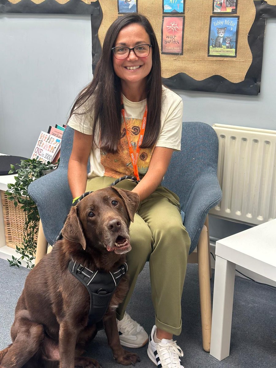 wbeingwoofers's tweet photo. Our #WellbeingWoofers have loved being back in schools these past couple of weeks - spreading calm, confidence, and cuddles wherever they go. It’s been a joy seeing the difference they make already ✨
Here’s what they’ve been up to so far this term ⬇️
#TherapyDogs #SchoolDogs https://t.co/LMwQisKKdA