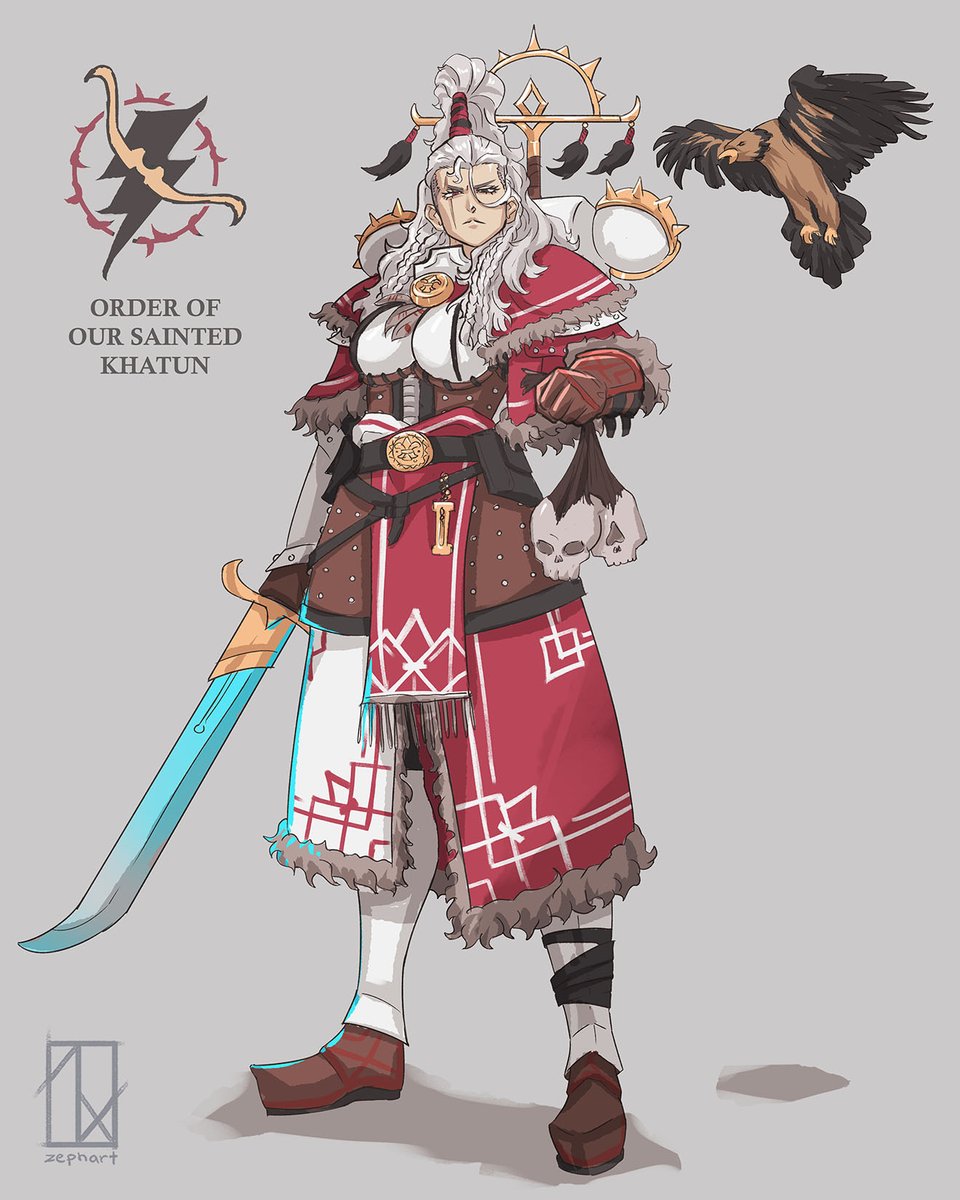 My OC Sister of Battle Canoness. The concept is that her convent is based on the planet Chogoris, called the Order of Our Sainted Khatun.
#warhammer40000