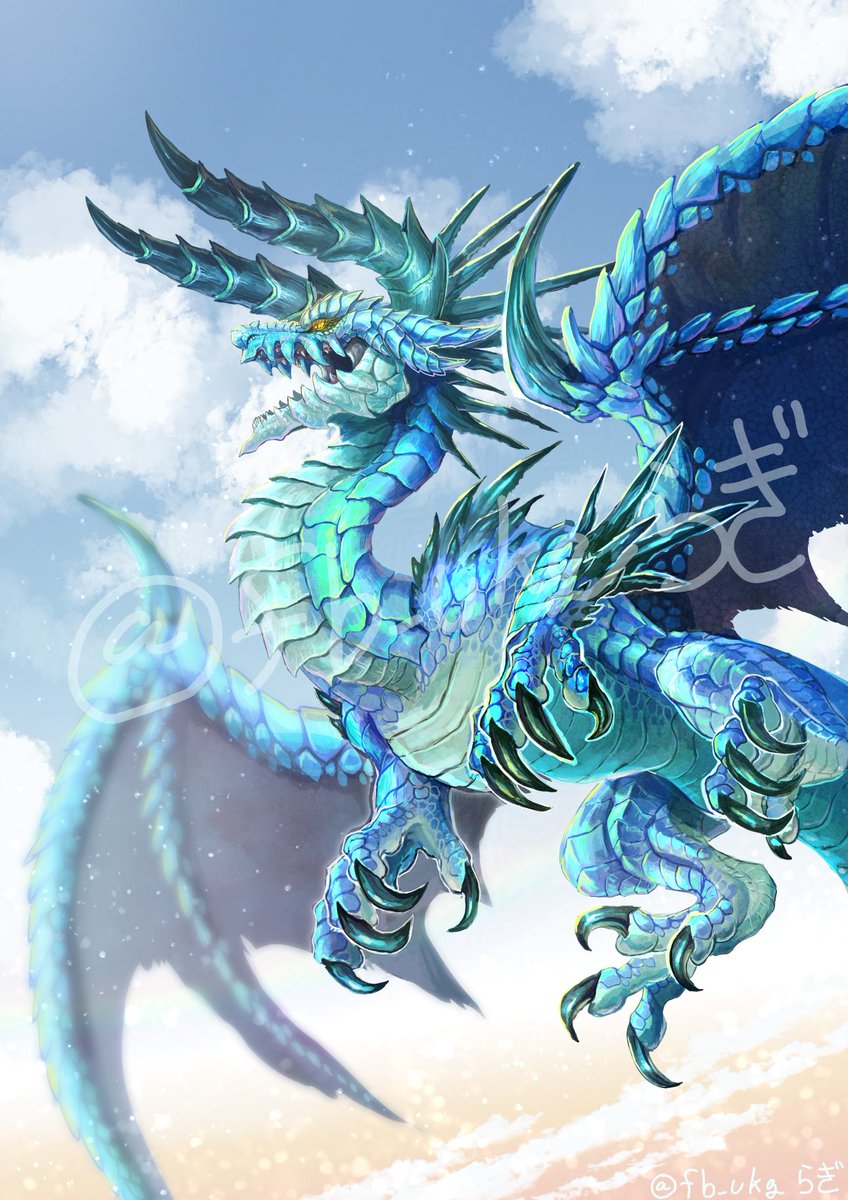 最近描いた創作ドラゴンさん