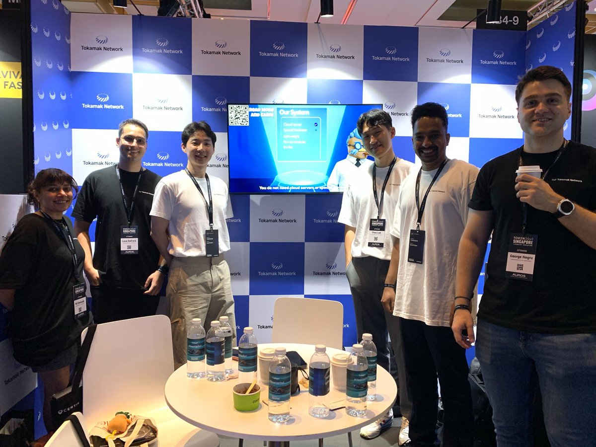 Tokamak_Network's tweet image. Tokamak Network has officially arrived at Token2049 in Singapore! 🚀 Come visit us at our booth! We’re on the 4th floor in the Melati, Marina Bay Sands Conference Expo.
#Token2049 #Singapore #Blockchain