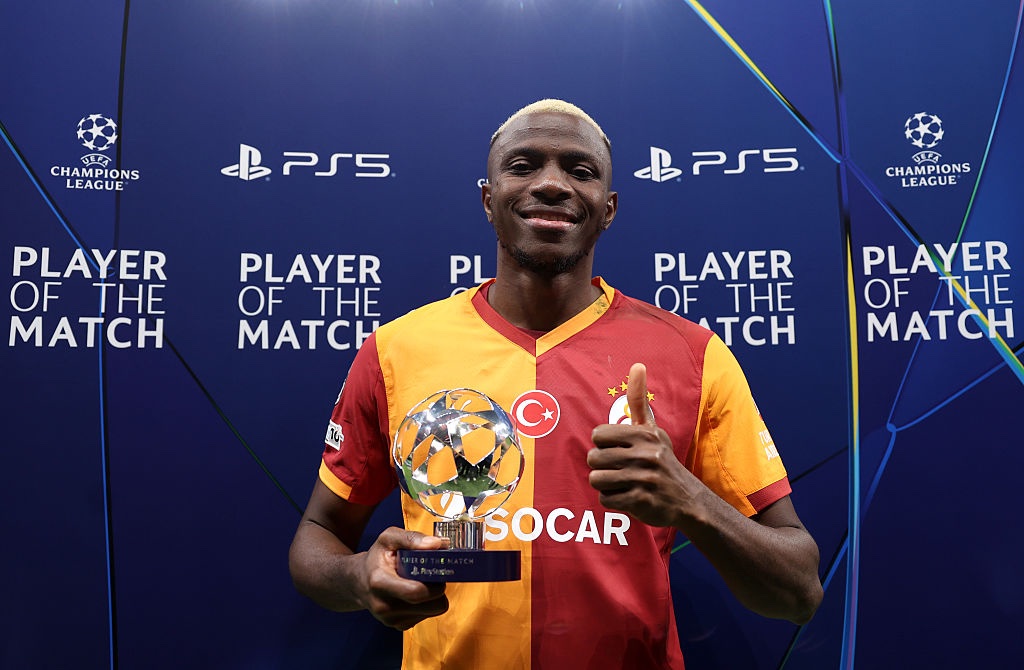 NigeriaStories's tweet photo. BREAKING: Nigeria 🇳🇬 Super Eagles 🦅 and Galatasaray striker, Victor Osimhen, has become the first Nigerian to score 10 goals in the UEFA Champions League (UCL). https://t.co/mj6788v7sc