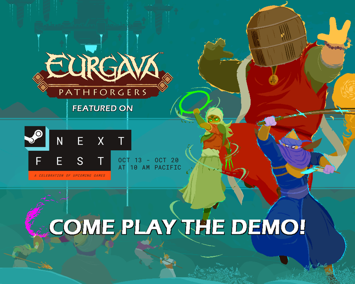 eurgavaSTORY's tweet photo. And here it is! The upcoming grand event: Steam Next Fest! EURGAVA - Pathforgers will be there!
Come play the demo!
https://t.co/iX2FCvFd0B
#steam #steamnextfest #eurgava #pathforgers #indiegames #gaming #hackandslash #bossrush #timelimit https://t.co/TLrOp0dYZU