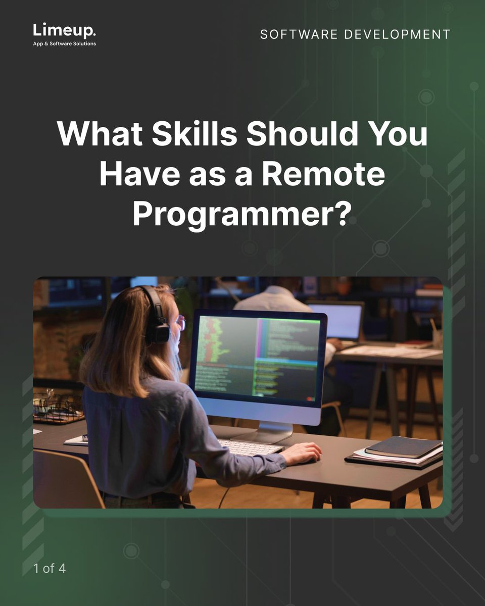 limeup_io's tweet image. What does it really take to thrive as a remote dev?
It’s not just coding – you need communication, organisation &amp;amp; adaptability 🌍

#SoftwareDeveloper #Limeup #RemoteProgrammer