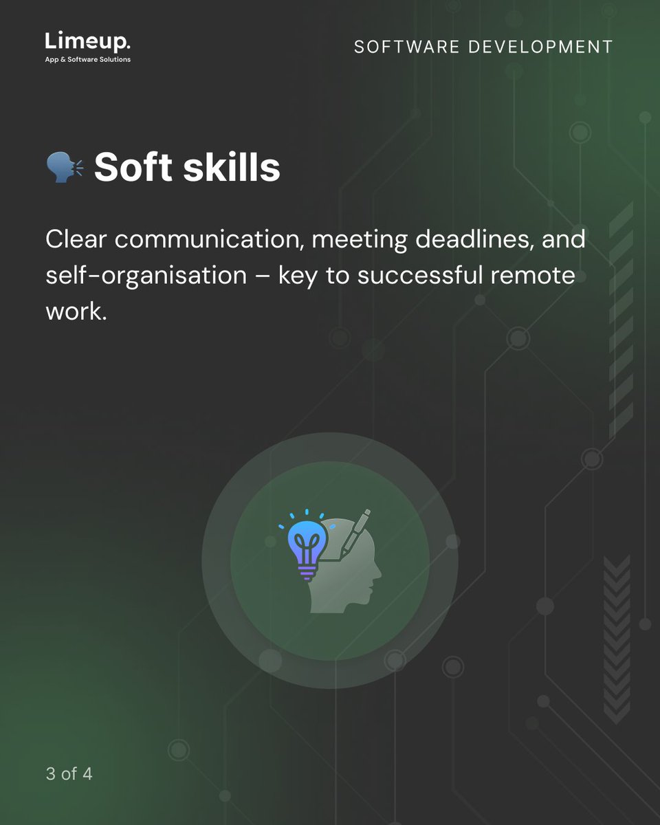 limeup_io's tweet image. What does it really take to thrive as a remote dev?
It’s not just coding – you need communication, organisation &amp;amp; adaptability 🌍

#SoftwareDeveloper #Limeup #RemoteProgrammer