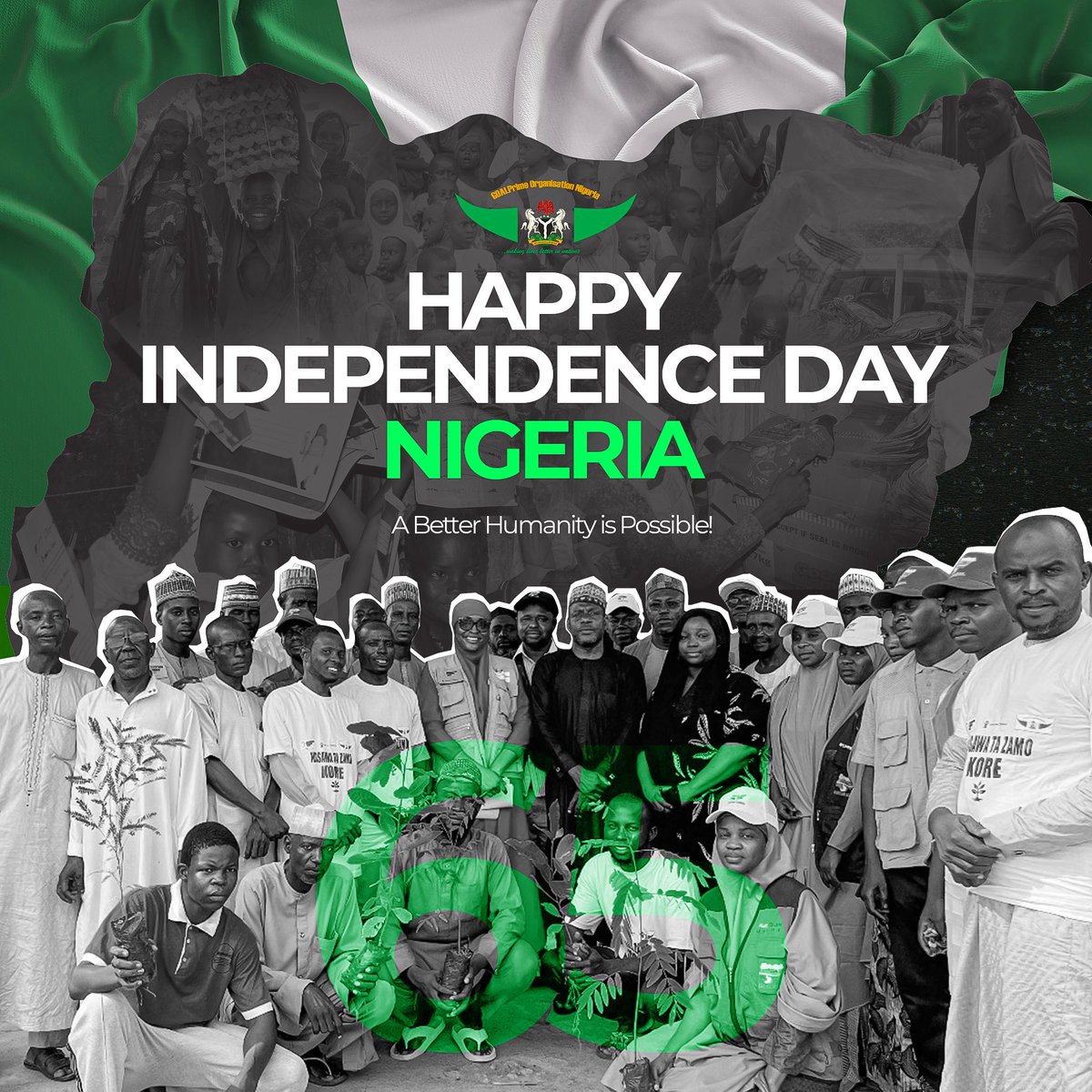 On this Independence Day, as we celebrate freedom and unity, let’s remember true independence is leaving  no one behind.

Let us rise as one for peace, for hope, for humanity.

A Better Humanity is possible 

#happyindependencedaynigeria