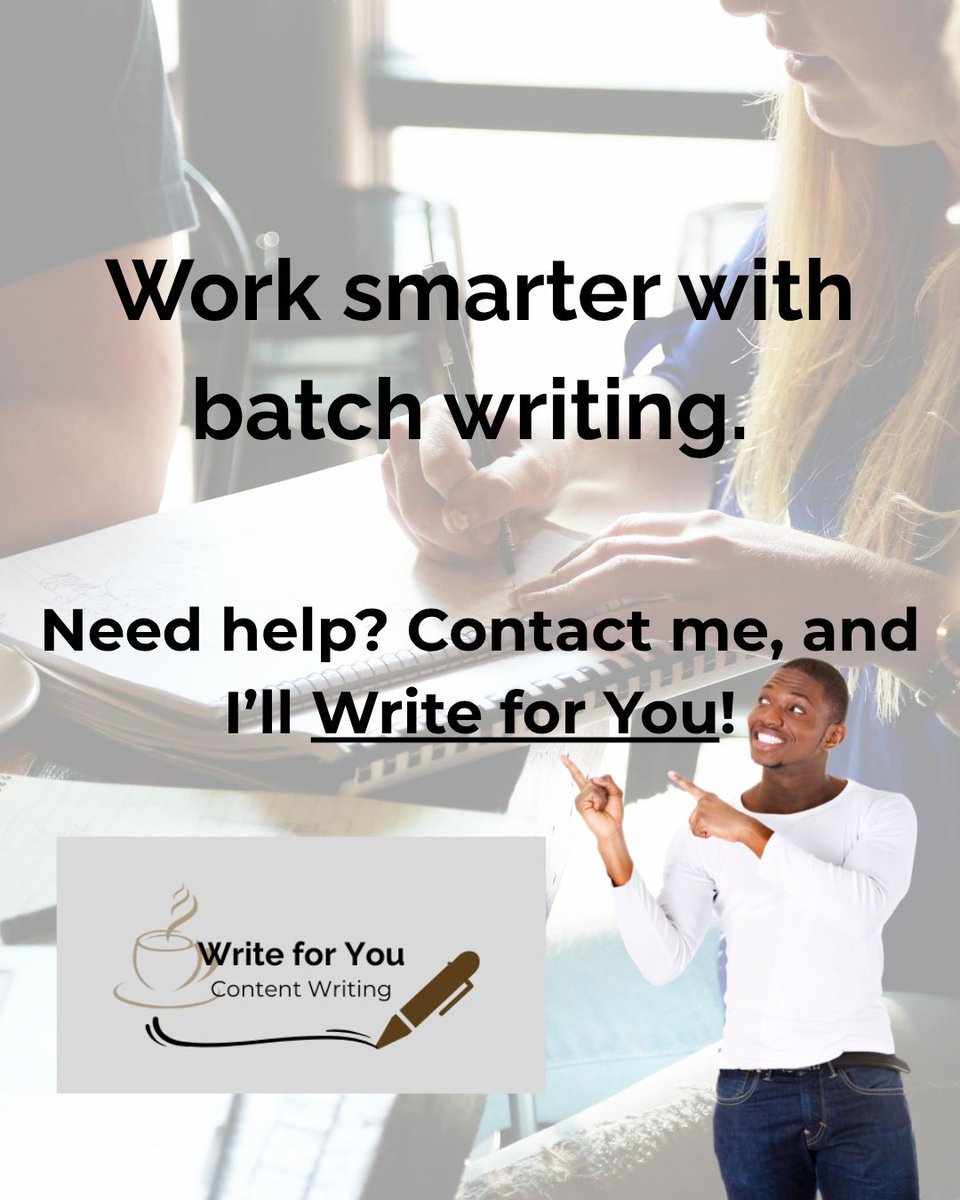 JasonTo05053390's tweet photo. It’s not about working harder—it’s about working smarter.

At Write for You, I help busy entrepreneurs batch their content so they can focus on growing their business.

#WriteForYou #VAContentWriting #BatchWriting #ContentTips #VirtualAssistantLife #ContentThatConnects https://t.co/6SnliITy0N