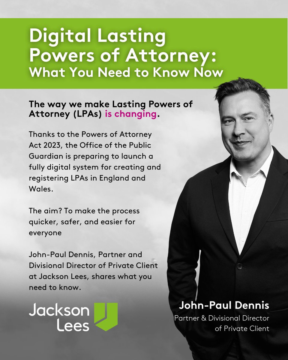 Big changes are coming to LPAs in England &amp; Wales. A new digital system is on the way—but don’t wait. If someone loses capacity before an LPA is in place, it’s too late. Act now to protect your wishes.

Read more: ow.ly/C42T50X4nXP