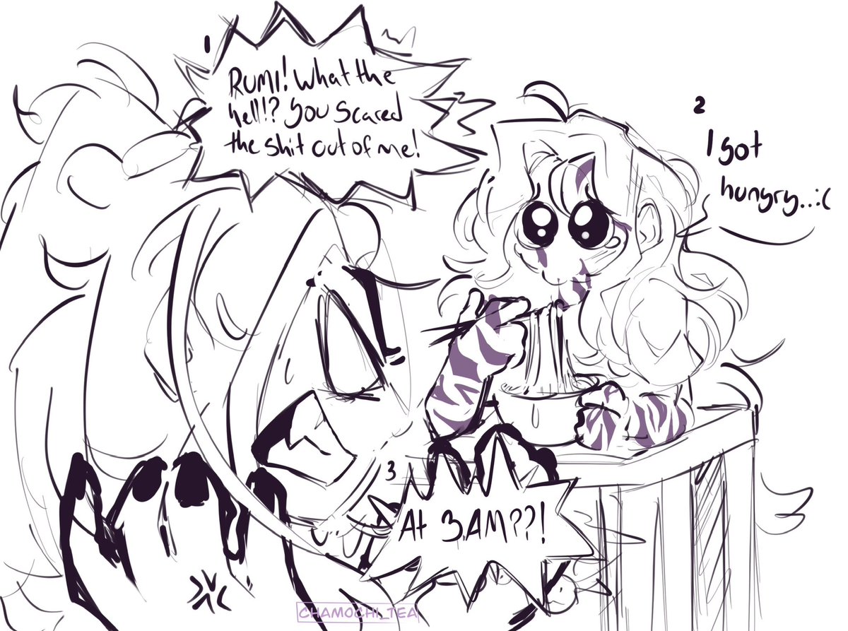 chamochi_tea's tweet photo. i stopped my assignment to do these comics omg 

#RuMiraWeek2025 - D7 Free Day

AND I JUST NOTICED I HIT 200+ FOLLOWERS TYSMMMM i love how peeps love my dumb doodles (1/2)
#KPOPDEMONHUNTERS https://t.co/r1D6RhM2is