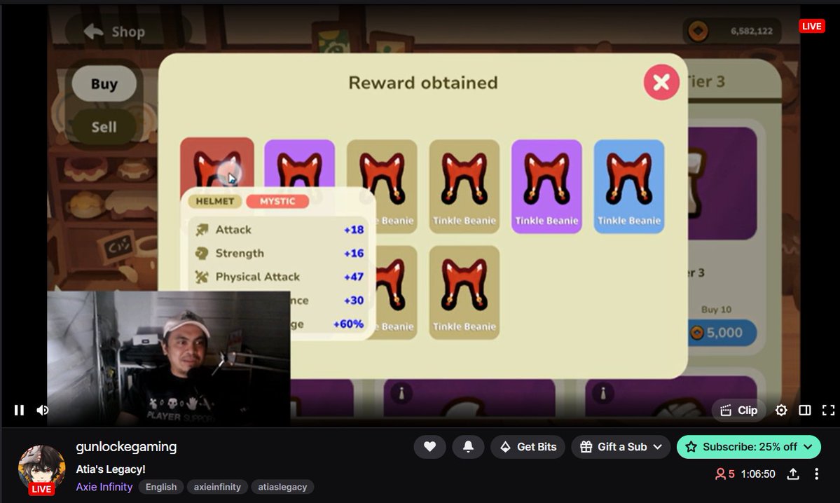 Watching the legend <a href="/gunlockeaxie/">Gunlocke</a> reach 10m coins on <a href="/AxieInfinity/">Axie Infinity</a> Atia's Legacy while chatting is a straight flex

#Ronin

Join in ⬇️
twitch.tv/gunlockegaming
