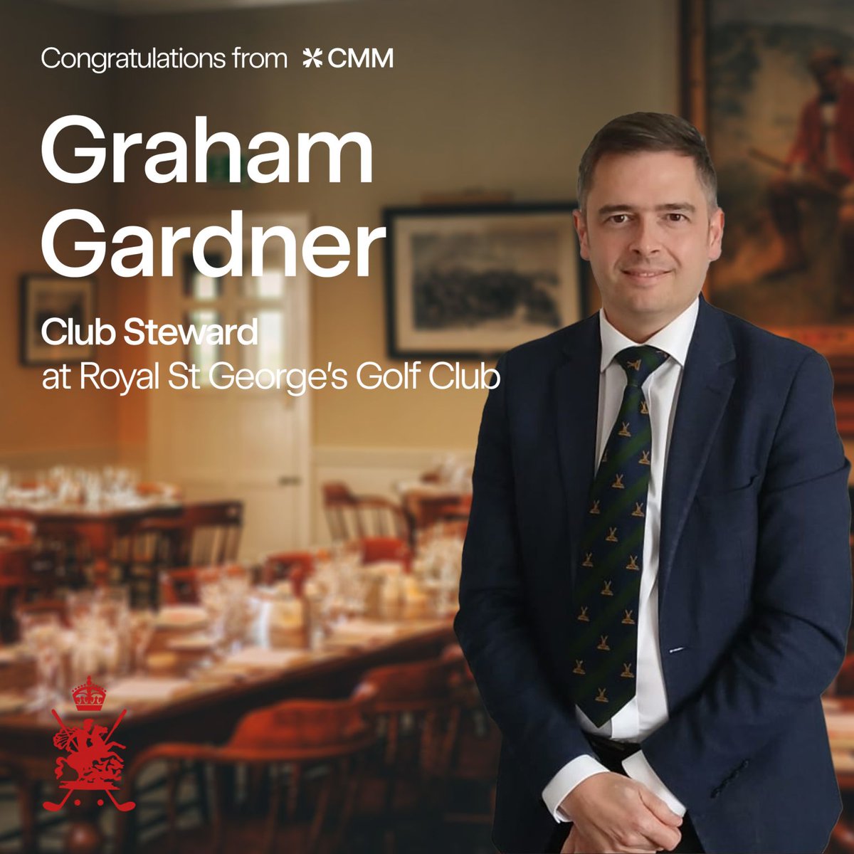 Royal St. George's is delighted to announce the appointment of Graham Gardner as Club Steward.

The club looks forward to the contributions that Graham will bring to our exceptional team in Sandwich.