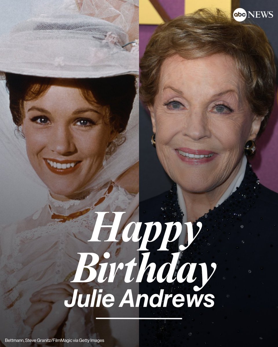 HAPPY BIRTHDAY: Actor-singer Julie Andrews is 90 today. abcnews.link/x7B82ZS